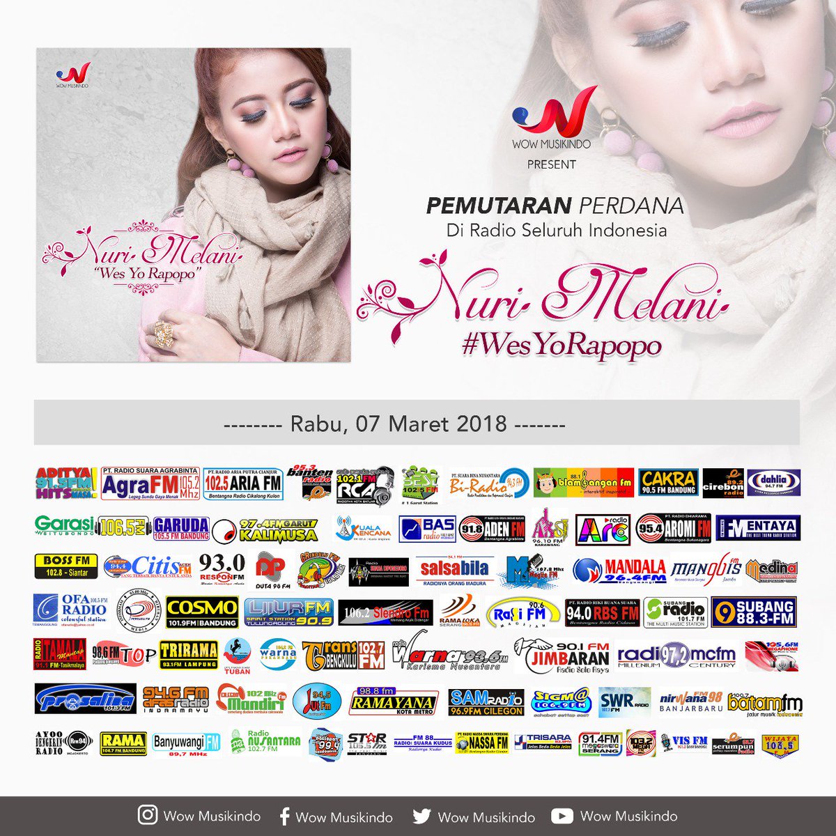 #FreshPlay #PemutaranSerentak <a href="/NuriMelani/">Nuri Melani</a> #WesYoRapopo persembahan <a href="/wowmusikindo/">Wow MusikIndo</a> #StarDut #CampurCampur