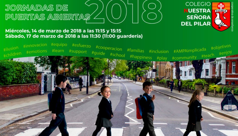 SchoolMars_com's tweet photo. El 14 y 17 de #marzo serán las jornadas de puertas abiertas del centro #bilingüe @NSPilarZuera 
https://t.co/zsnRJ4uTip  #Zuera #Buscandocole https://t.co/D3w1mEnijw