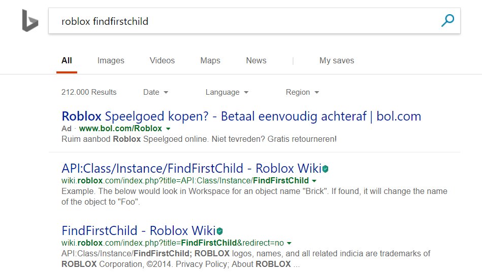 Seranok On Twitter How I Find Roblox Apis Robloxdev - roblox lua findfirstchild