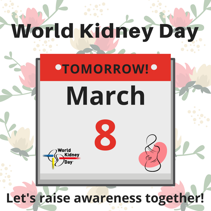worldkidneyday's tweet photo. March 8,2018, is #WorldKidneyDay and #WomensDay!
Help us raise awareness and promote affordable and equitable access to health #eduction, #healthcare and #prevention for all #women in the world! https://t.co/w51cmajshC