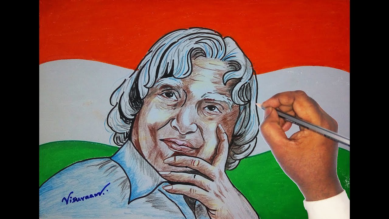 DR.APJ Abdul Kalam Drawing by Ajay Vel - Pixels