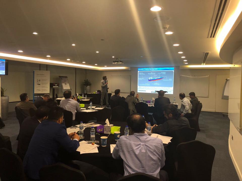 SetelHellas's tweet photo. The two days seminar of “Marine Fuel Consumption and Performance  Monitoring Solution Dubai Launch” has finished in Endress+Hauser  Headquarters in Dubai. Our Mr. @G_Christakos , introduced SeeMΒox-V© capabilitites and new modules to the participants. #Maritime #Efficiency https://t.co/wm9llDc5hp
