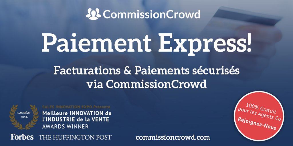 CC_Francais's tweet photo. Facturations et paiements de vos #commissions en un clic! Zéro Frais pour les #AgentsCo.
CommissionCrowd: Connexion - Gestion - Paiements https://t.co/8aWs6e897r