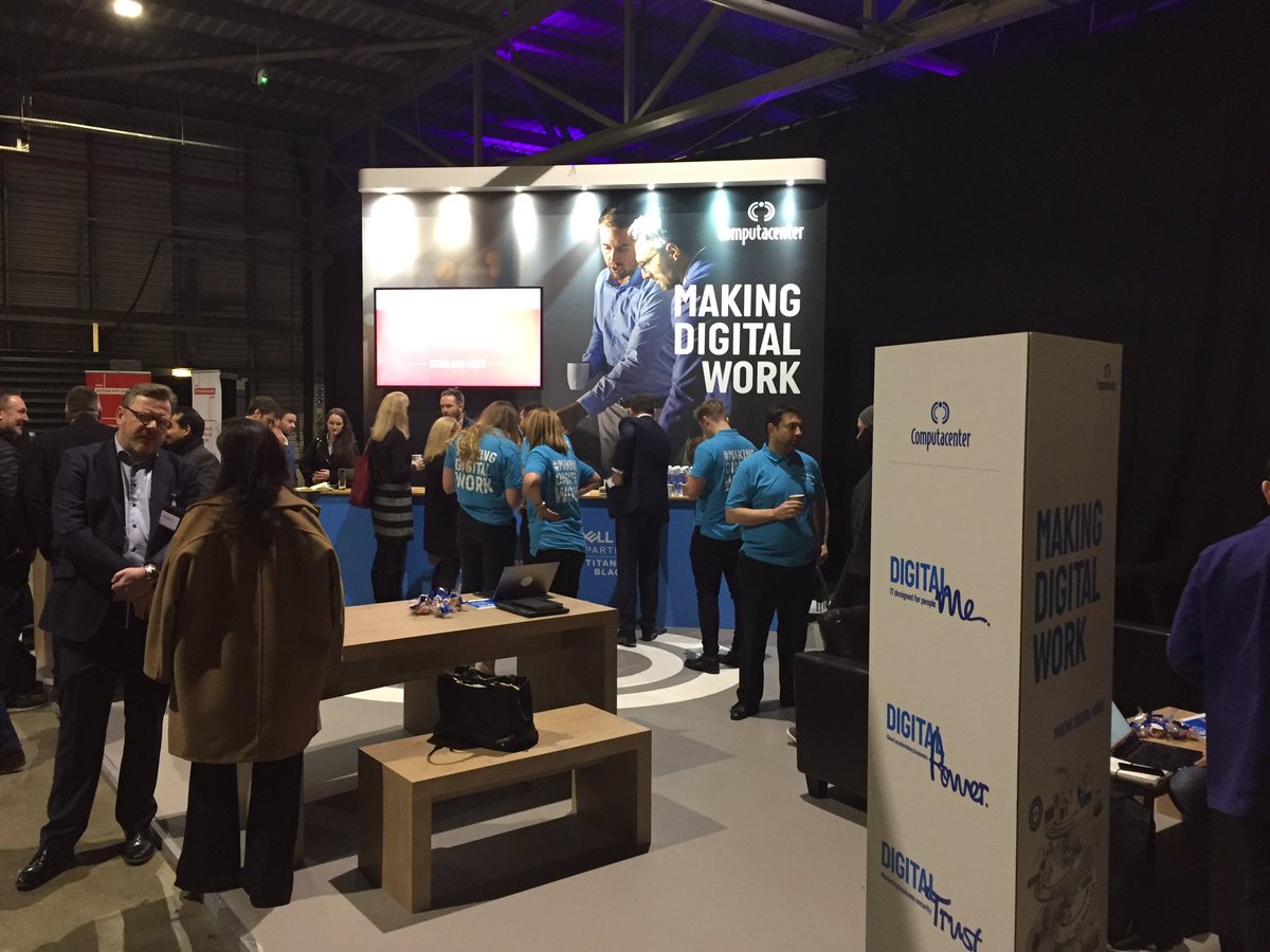 AlexBurman2's tweet photo. Great engagement and footfall at the @Computacenter stand at the @DellEMCUKI enterprise sales kick off. Together we are #makingdigitalwork https://t.co/FKhNvh55Ek