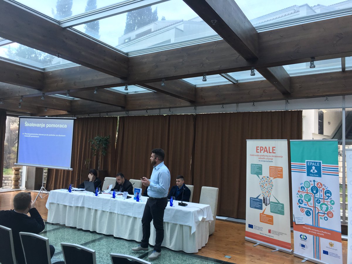 EPALE_MNE's tweet photo. Maritime VET shool from Kotor is presenting its educational offer at #epale Regional conference https://t.co/bHs0lmwpqg