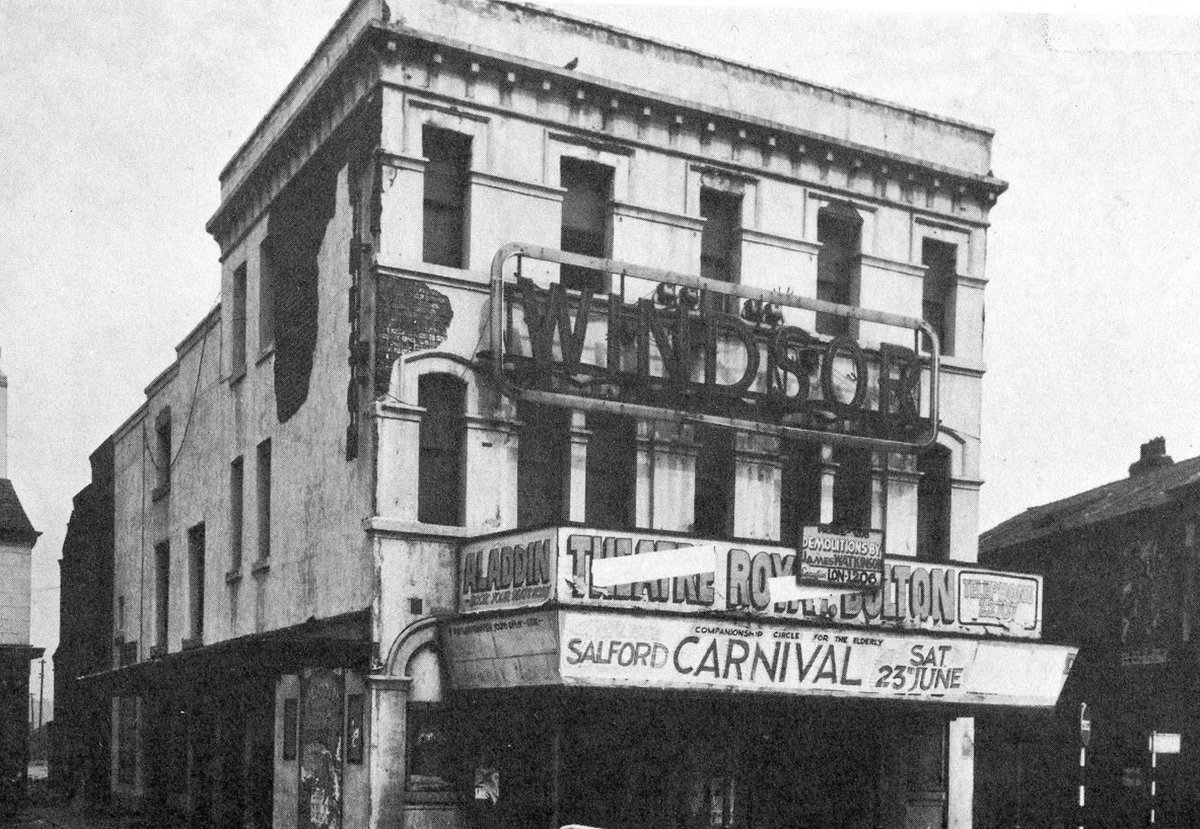 Markwcharnley's tweet photo. #OTD 1904 #Salford Royal Hippodrome #Theatre opened on Cross Lane, later became Windsor Theatre. Demolished in 1962. @VisitSalford @SalfordMuseum #History https://t.co/Uxhb8QySyo