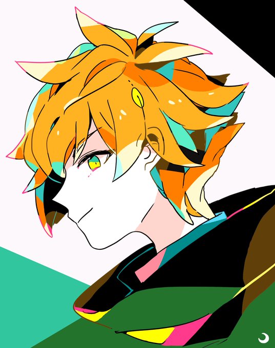 「緑色の眼 オレンジ髪」のTwitter画像/イラスト(古い順)