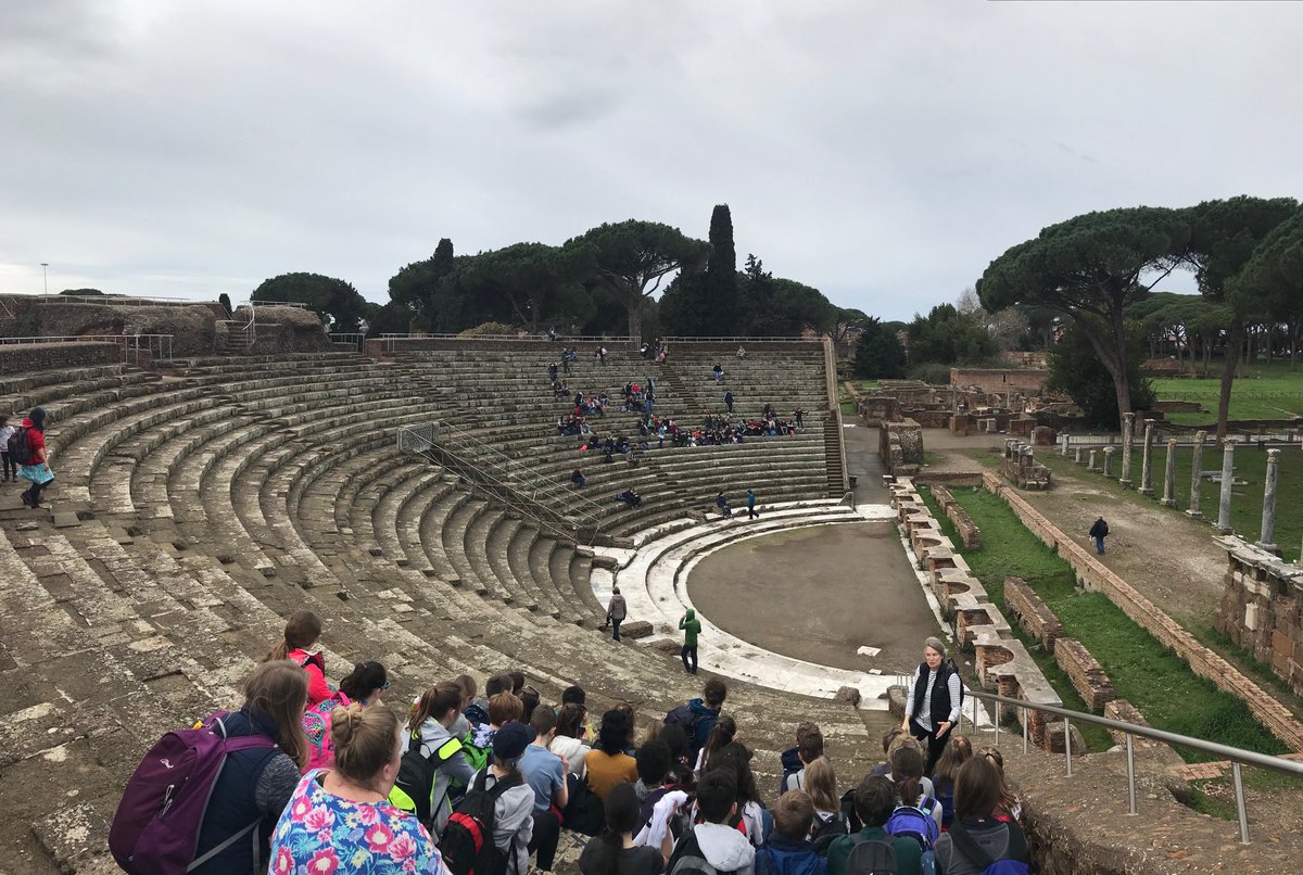 FettesPrepTrips's tweet photo. Mrs H will be performing her stirring rendition of Plautus’s new work at #ostica tonight! #lightscameraaction #schooltrip https://t.co/PHqdhiULyI
