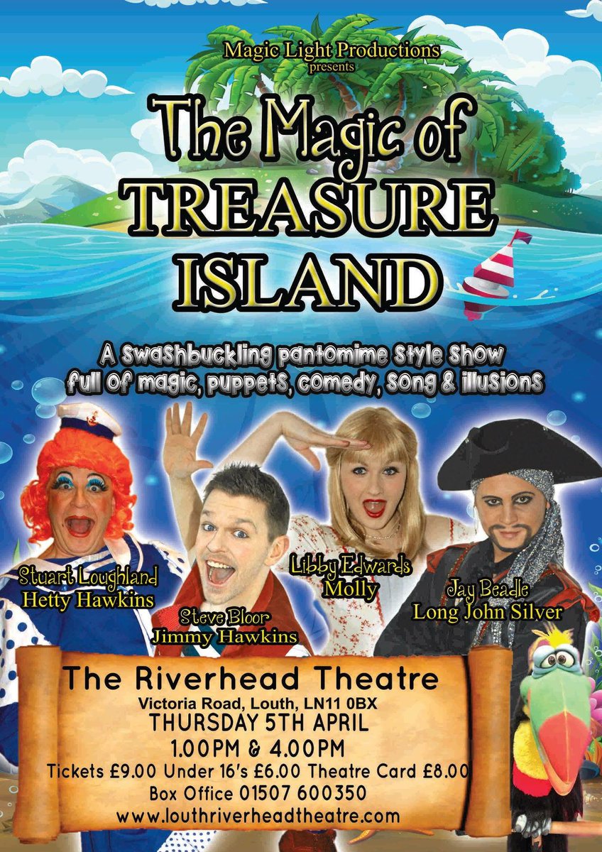 MagicLightPro's tweet photo. #Easter #holiday #fun #family #entertainment #pantomime #comedy #puppets #illusion #maguc #pirates #swashbuckling #adventure #treasure #treasureisland @Lib_Edwards @louthplaygoers #dontmissout https://t.co/ArVyeTBor5