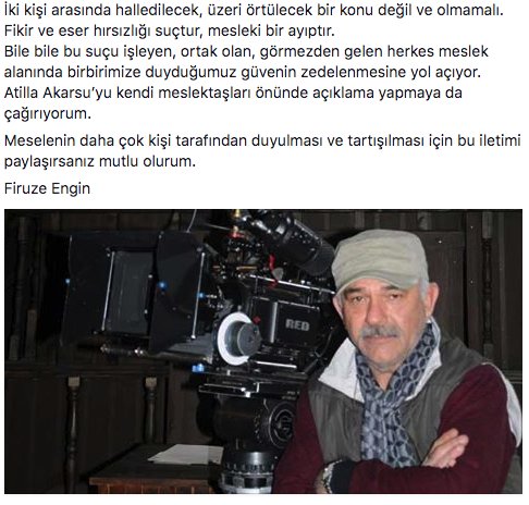 Hıdrellez adlı oyunumun filmini çekmek üzere benden izinsiz sinema destekleme kuruluna başvuran, şahsen hiç tanışmadığım yönetmen Atilla Akarsu hakkında;