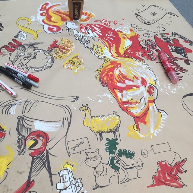 Doodling at our @iobusinessfair stand :). Come join us? 
#jamvizthink #welkombijjam #wijzoekenjou #wijzoekenstagiaires #cocreation #visualization #innovation # ift.tt/2G0Qd7l