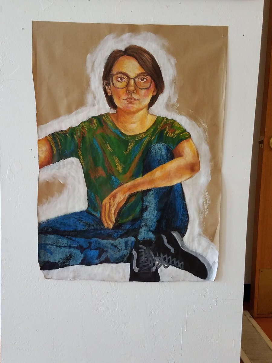 CoreyFerrera's tweet photo. Visual Artists self portraits now hanging in Bldg 2 gallery!! Thanks Mrs. G for beautifully displaying! Stop by to see these amazing pieces! @dsoavisualarts @lvr1023 #artschool #SchoolCulture @WPBAEDistrict https://t.co/sy7fpW0En2