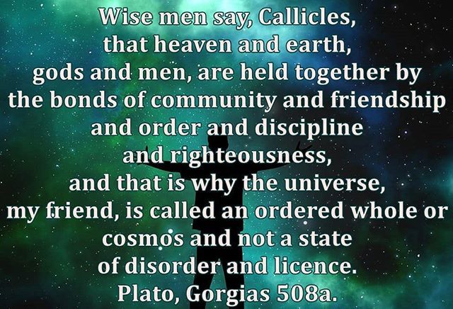 MojePrawo's tweet photo. A person like this will win the love neither of god nor of
his fellow-men; he is incapable of social life, and without
social life there can be no friendship. Wise men say, Callicles,
that heaven and earth, gods and men, are held together by 
the bonds o… https://t.co/xgQReox2mV https://t.co/GNJpomSdp9