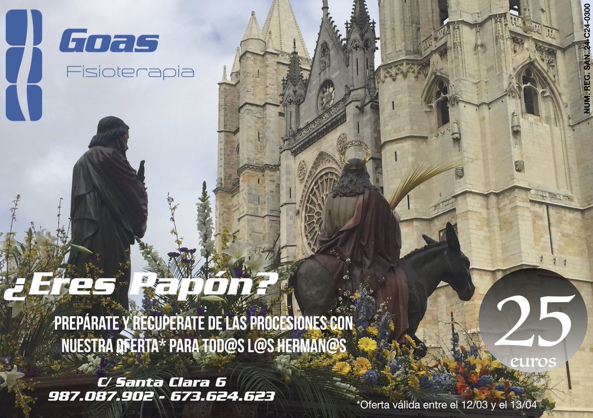 ¡Prepara con nuestra #oferta tus músculos y articulaciones con nosotros para las #procesiones y recupérate de ellas con nosotros! #leonesp #leon