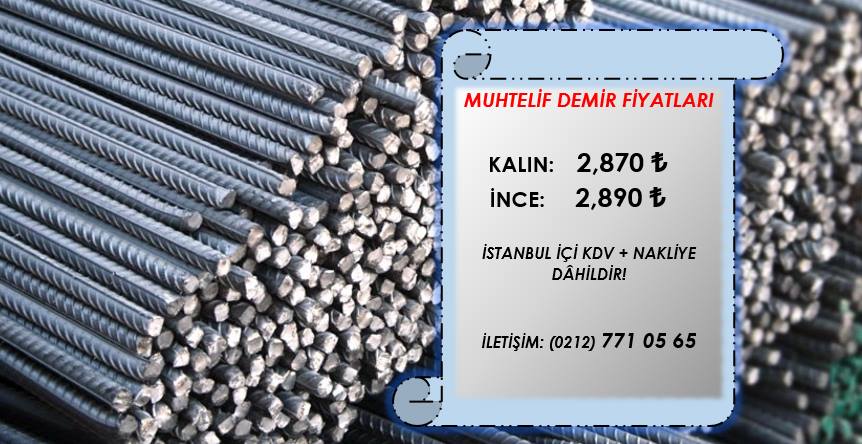 Güncel " Muhtelif İnşaat Demir'i " fiyatlarımız ilginize sunulmuştur... 👍🏻