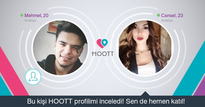 #HOOTTapp Yakınındaki kişilerle sohbet etmek için HOOTT indir. HOOTT ile Eğlen! goo.gl/jPUaB0