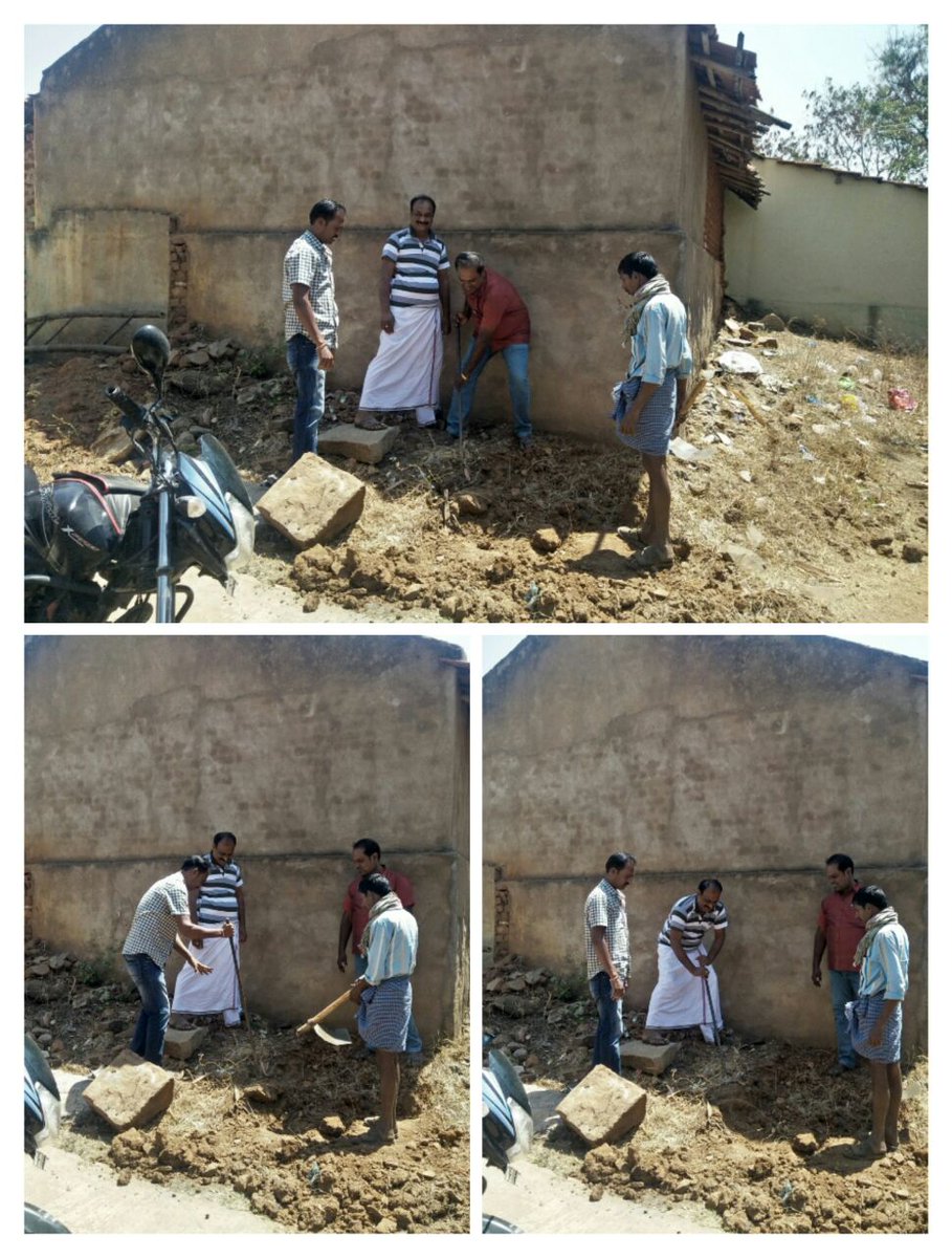 swachhitradurga's tweet photo. #Pit digging by chitradurga taluk panchayat vice president #VP #model #TowardsODF #SwaChitradurga #SwachhBharatMission #ZSBP https://t.co/7euTk8j1h2