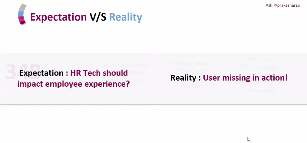 peoplestrong's tweet image. Does #HRTech impact employee experience? @prakasharao says: User action is missing! #TalentTechEvolve @PeopleMatters2