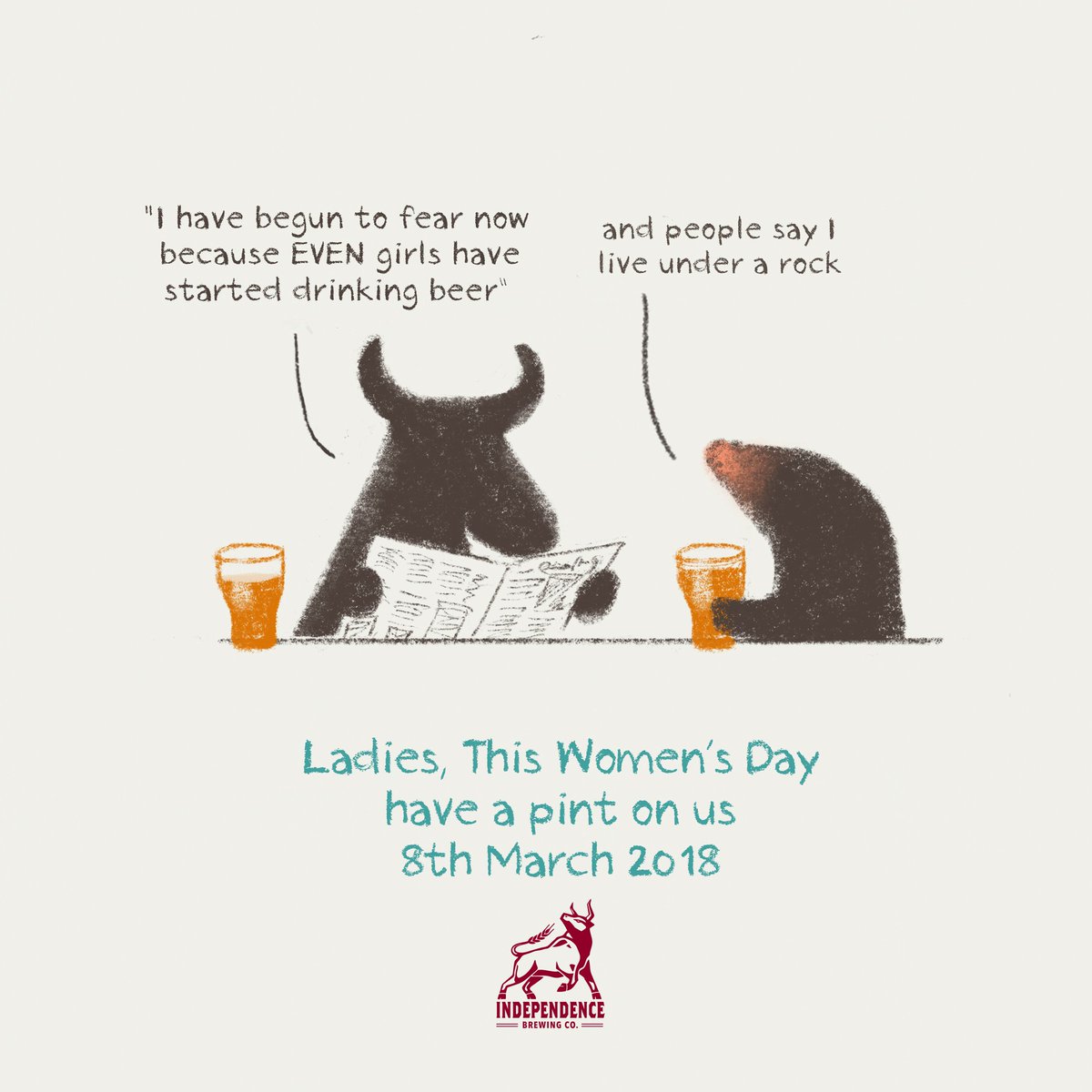 IndeBrewCo's tweet photo. Celebrate this #womensday at our #Mumbai taproom and #Pune brewery.
Ladies get one pint of our kickass #craftbeer on the house! https://t.co/NDrdfz1z8S