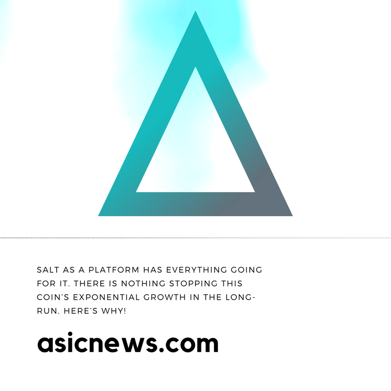 AsicNews's tweet photo. SALT ($SALT) Coin is going to the moon - Check out 4 reasons why:

https://t.co/R9ck6Ubaqs

#asicnews #salt #saltcoin #cryptonews #cryptocoins #altcoin #cryptocurrency #cryptomarket #fintech #altcoins https://t.co/Y2osjjEVBi