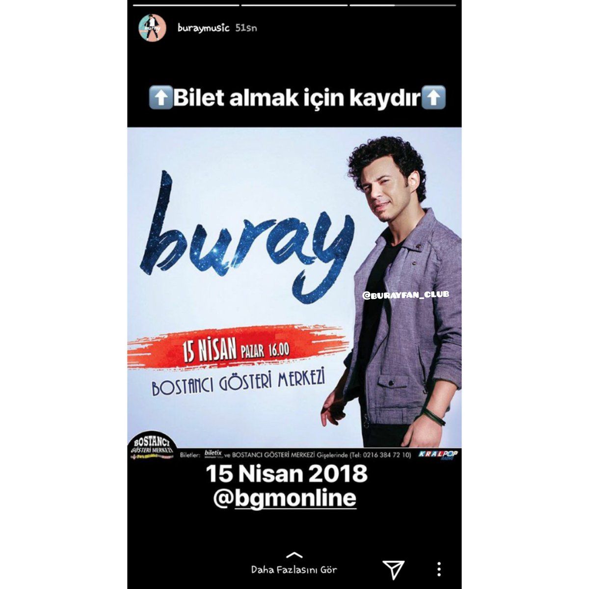 Burayglsm's tweet photo. 15 Nisan Bostancı Gösteri Merkezi Kaçırmayın 😊 https://t.co/l5qKvlcTXe