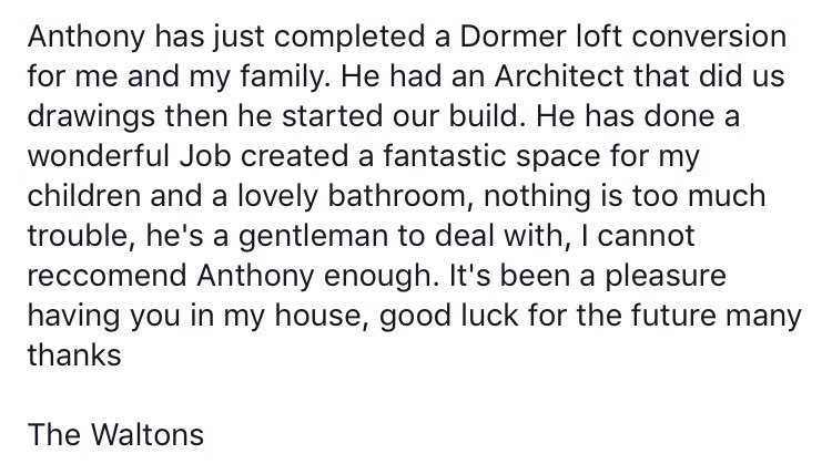 It's always great when you receive positive feedback from a client. See the testimonial from a very satisfied client @BuildingCompUK