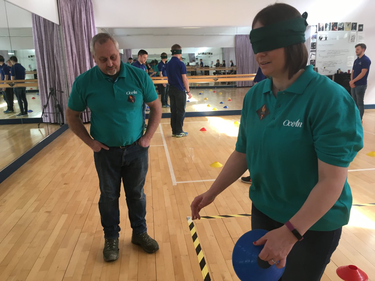 CornwallCollege's tweet photo. Careful precision leadership and teamwork is required for the Blindfold Pick-up challenge excellent direction from @Ocean_Housing @WWUtilities
#apprenticeshipgames #naw18 https://t.co/1AyM4oEZYe https://t.co/MKOZJh9ehd