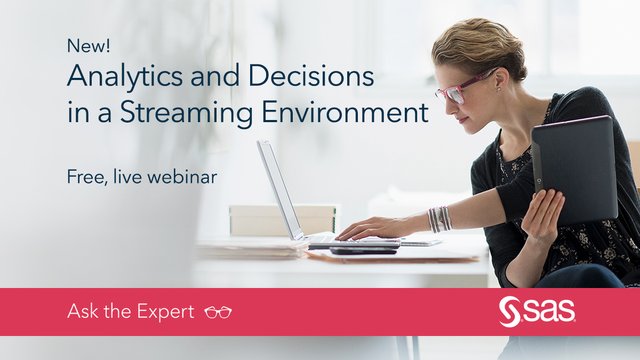 MichaelGrubbe3's tweet photo. Join our expert and see the latest #SAS Event Stream Processing technology. Learn how to improve decisions for more real-time action. March 15 at 1 p.m. ET. #SASWebinar #Analytics https://t.co/Pn9gJhAWCG https://t.co/vG2VZow0n8