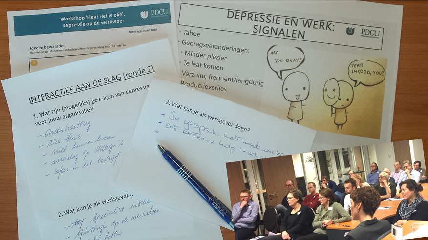 PDCUden's tweet image. PDCU Workshop Depressie: Samen met onze bedrijfsarts en een mooie groep werkgevers zijn we gisteren aan de slag gegaan met het thema Depressie op de werkvloer. Een waardevolle, interactieve en informatieve avond, dank voor jullie komst! #heyhetisoké #depressie #werk