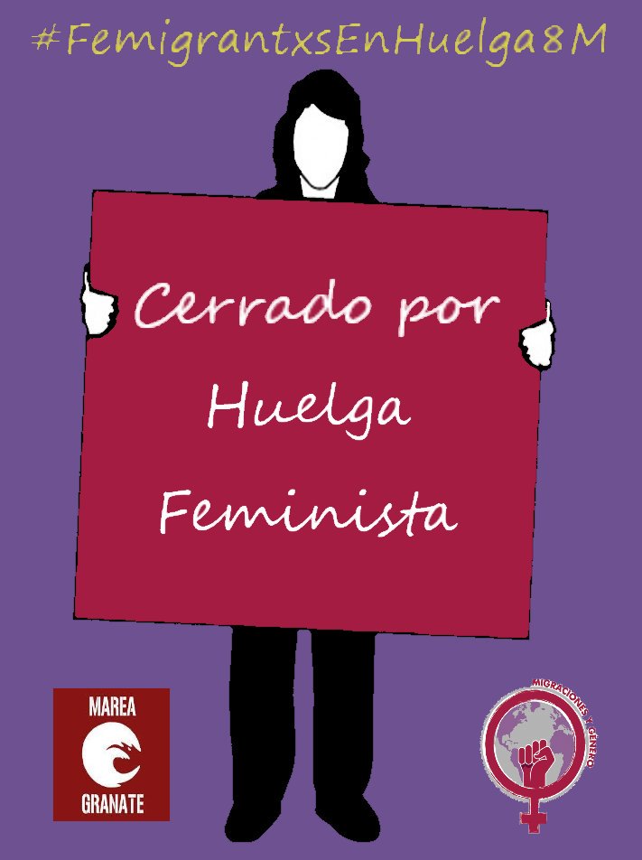 #FemigrantxsEnHuelga8M Mañana #8M las granateras también paramos y os invitamos a que hagáis lo propio. Como por ejemplo nuestras compañeras de <a href="/MareaGranateNRW/">Marea Granate NRW</a> 💜🙌

Hay muchas formas de sumarse a la #HuelgaFeminista ♀️💥 internacional 🌏🌎🌍

#NosotrasParamos
#2018M #WeStrike