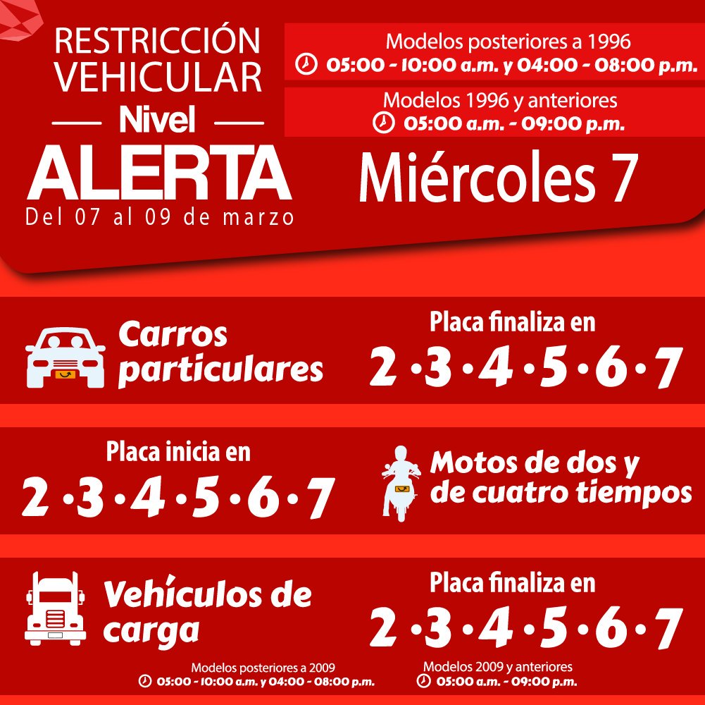 movilidad_med's tweet photo. 📢 ¡Atento! Por el día de hoy, miércoles 7 de marzo, se mantendrán las mismas vías exentas del #PicoyPlacaMed. https://t.co/eH9qYSBDBp