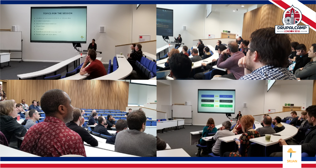 Srijan's tweet image. Let&apos;s take the best route - New recipe of Decoupling: Drupal 8, Symfony and Slim Framework” delivered by Srijan&apos;s @jyoti2911 at the #DrupalCampLondon #drupalcamp #Drupal