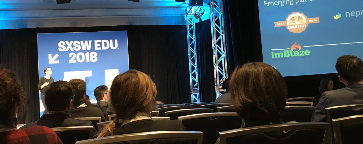 What are the emerging tools &amp; platforms that will help build student relationships and social capital moving forward? <a href="/ImBlazeBPL/">ImBlaze</a> gets a shout out from <a href="/juliaffreeland/">Julia Freeland Fisher</a> Learn more at imblaze.org #SXSWedu18