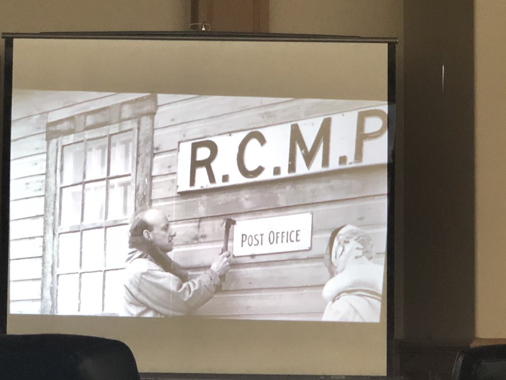 LawNlss's tweet photo. Amazing class in IHGR. We watched Martha of the North, which is a documentary of the 7 families that were relocated in the 1950’s from Inukjuaq to the High Arctic, for Canadian sovereignty. Our NLSS President - Nastania Mullin’s family was one of the 7 families relocated. https://t.co/6efXJDlK2q