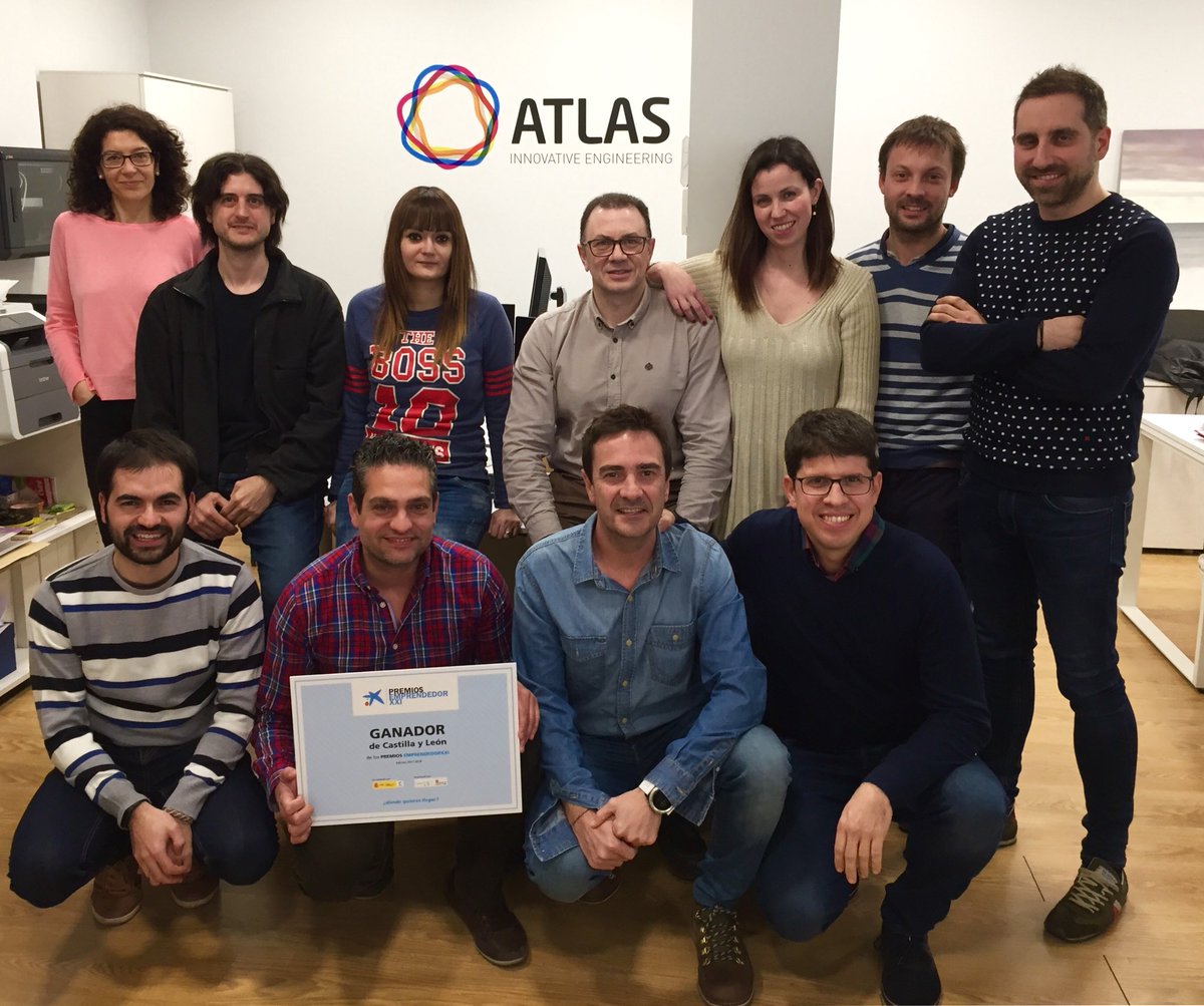diegocuasante's tweet photo. Un equipo feliz. @atlas_inn ha ganado el #PremioEmprendedorXXI en #CastillayLeón, como #startup innovadora, con alta capacidad de crecimiento y gran impacto en la región 😁🎉 ¡Gracias a todos los que han confiado en nosotros! ¡Seguimos! 

https://t.co/bRARQrm8qD https://t.co/KnS2HhSq45