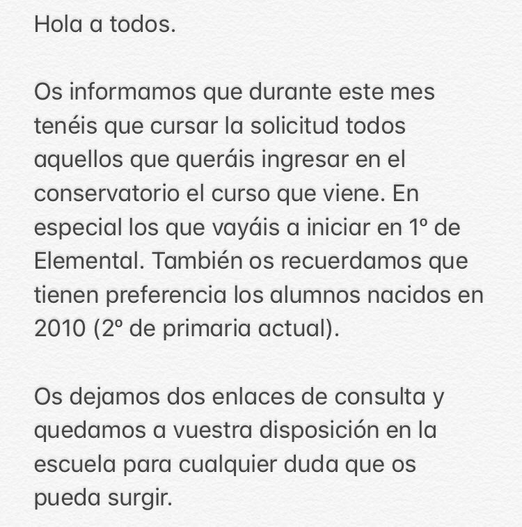Noticia importante para los alumnos de nuestra escuela de formación musical escuelamusicagavidia.com 
bit.ly/2G3v2l4