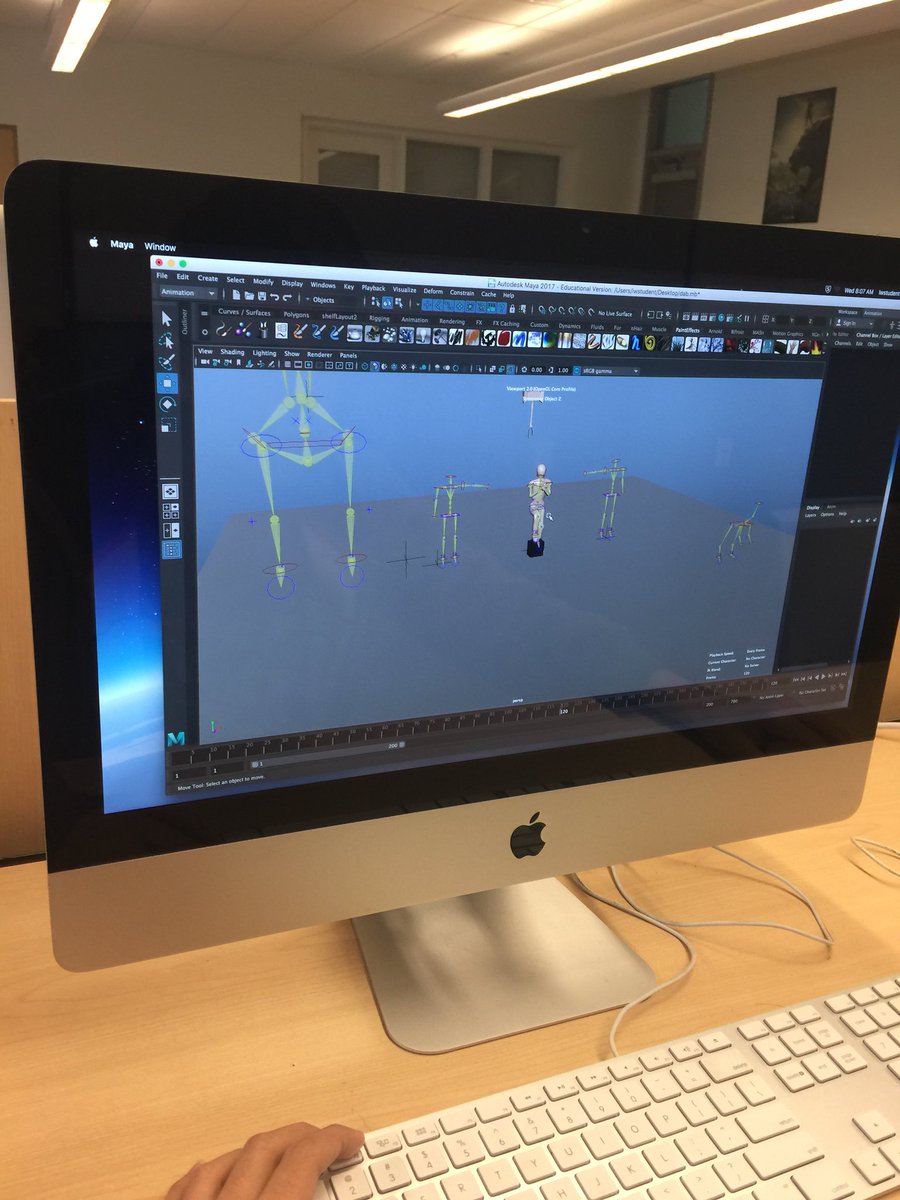 HiKey_Teacher's tweet image. AMA Animation students working on rigging and character animation in preparation for their animation project #cte #futureanimators #futurespecialfxdesigners @LawndaleHSROCKS @CVUHSDnews @PrincipalRodas @theCVway @DisneyAnimation @CaliforniaCTE @DWAnimation @ILMVFX @Nickelodeon
