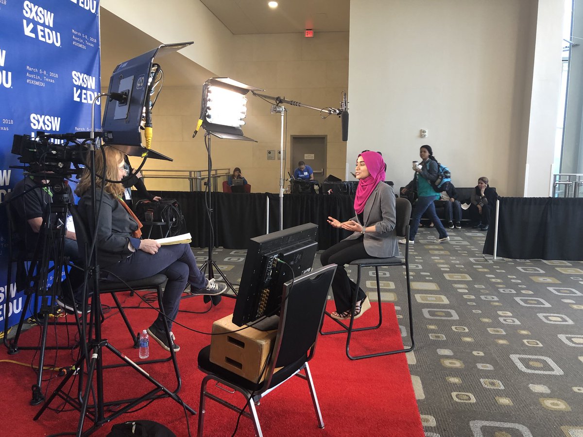 stu_voice's tweet photo. We’re so happy that @SXSWEDU was able to interview @dnadeem18. Make sure to attend our summit today to hear more from her as well as our other speakers and panelists! You don’t want to miss it. #StuVoice #SXSWEDU https://t.co/ywYAoUhRD9