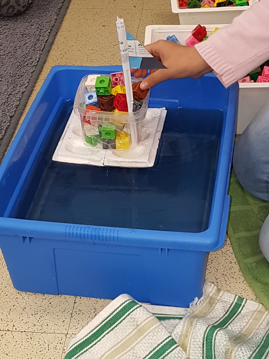 MrsShewchuk's tweet photo. Testing our boats to see if they sink or float today. What materials helped out? What base and design worked best? @EmilyCarrHDSB @HaltonDSB #handsonlearning https://t.co/Z3tN3OHN88