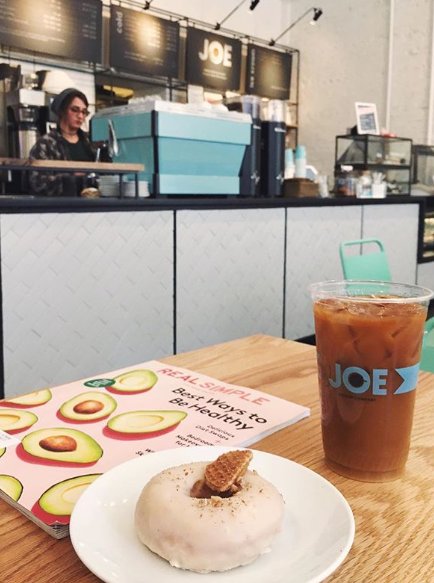 DaelmansUS's tweet photo. Nothing like a #MapleWaffle #donut from @UnderwestDonuts and a nice #icedcoffee! #OverTheHump (photo via #JoesCoffeeCompany) https://t.co/2swdaBx6hq