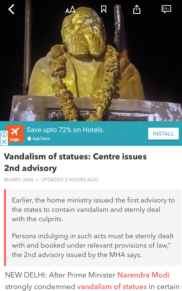 cathakursingh's tweet image. आज मूर्तियों की क़ीमत इंसान की जान से अधिक हो गई है शायद। North East, केरल में  अनेको भाजपा कार्यकर्ताओं की हत्या हुई पर सरकार या ग्रह मंत्रालय का कोई संदेश या हस्तक्षेप नहीं हुआ परंतु #LeninStatueRow #LeninParBulldozer मुद्दे पर तुरंत दो संदेश। देश बदल रहा है या हमारे मापदंड