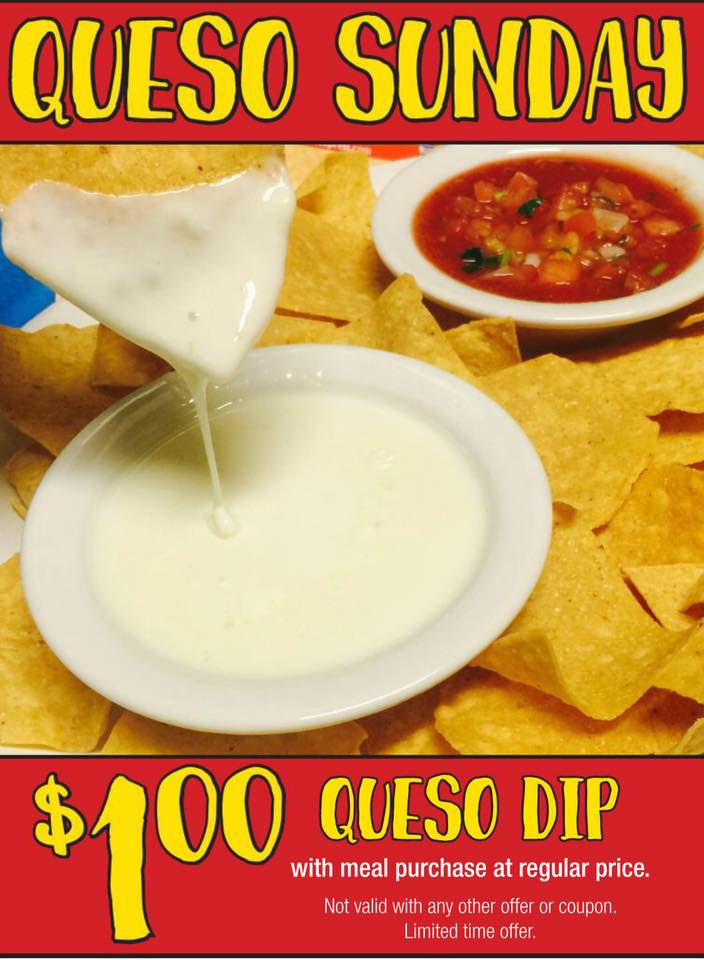 CompadresOhio's tweet photo. In #queso didn't know, you get $1 queso every Sunday at our #Express locations in #Ashtabula and #Geneva! https://t.co/bLPLyzkvq4