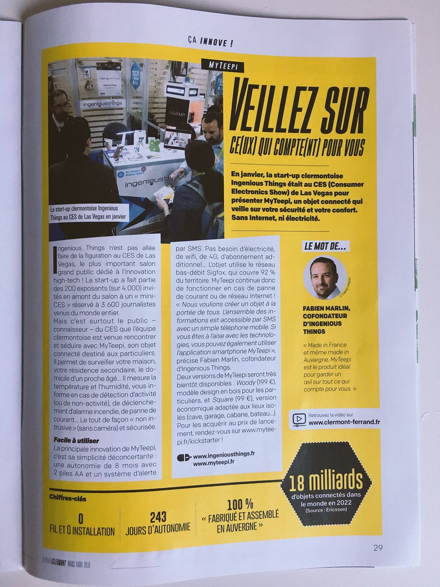 Un grand merci à la ville de <a href="/ClermontFd/">Clermont-Ferrand</a> pour son article sur notre produit <a href="/myteepi/">myteepi</a>