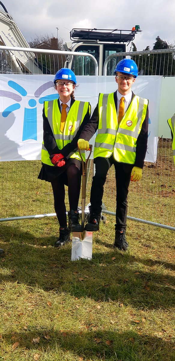 Stonehenge_Sch's tweet photo. Our Head Boy and Head Girl took part in our 'cutting of the turf' ceremony today in preparation for our new 24 classroom extension block. https://t.co/EX0d2MoghL