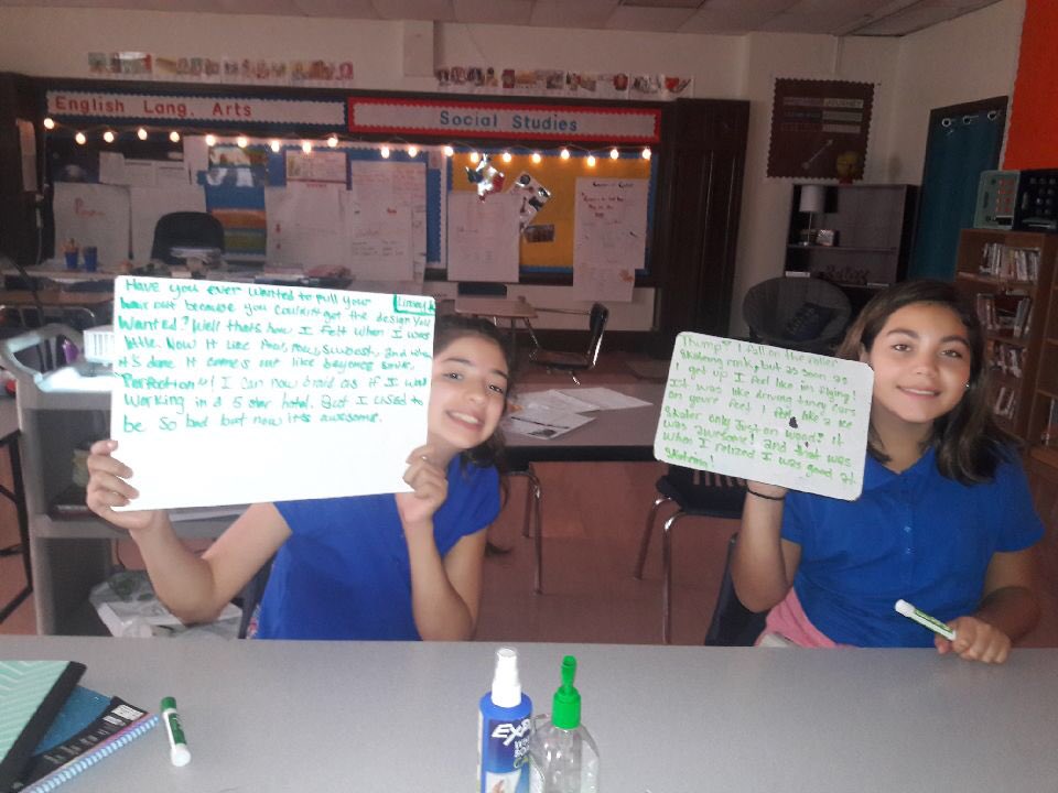 aimgisd's tweet photo. AIM ELA students use white boards to check for understanding #aimstepsup https://t.co/nIoUNZkU7G