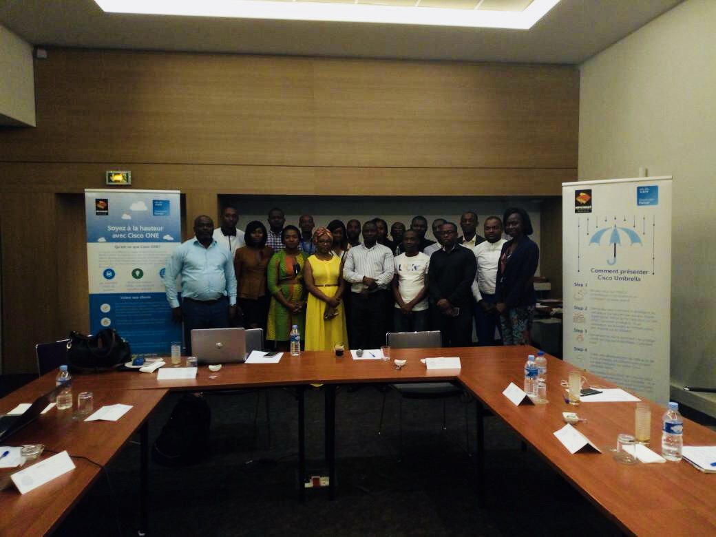 hiperdistt's tweet photo. Our team in Ivory Coast held a Cisco partner enablement session today, focused on #CiscoSecurity and #TheNetworkIntuitive Driving digitalisation has never been easier!  @CiscoDistEMEAR #CiscoDCC18 #DCCInterdistWCA18 https://t.co/Veq4cBESKC