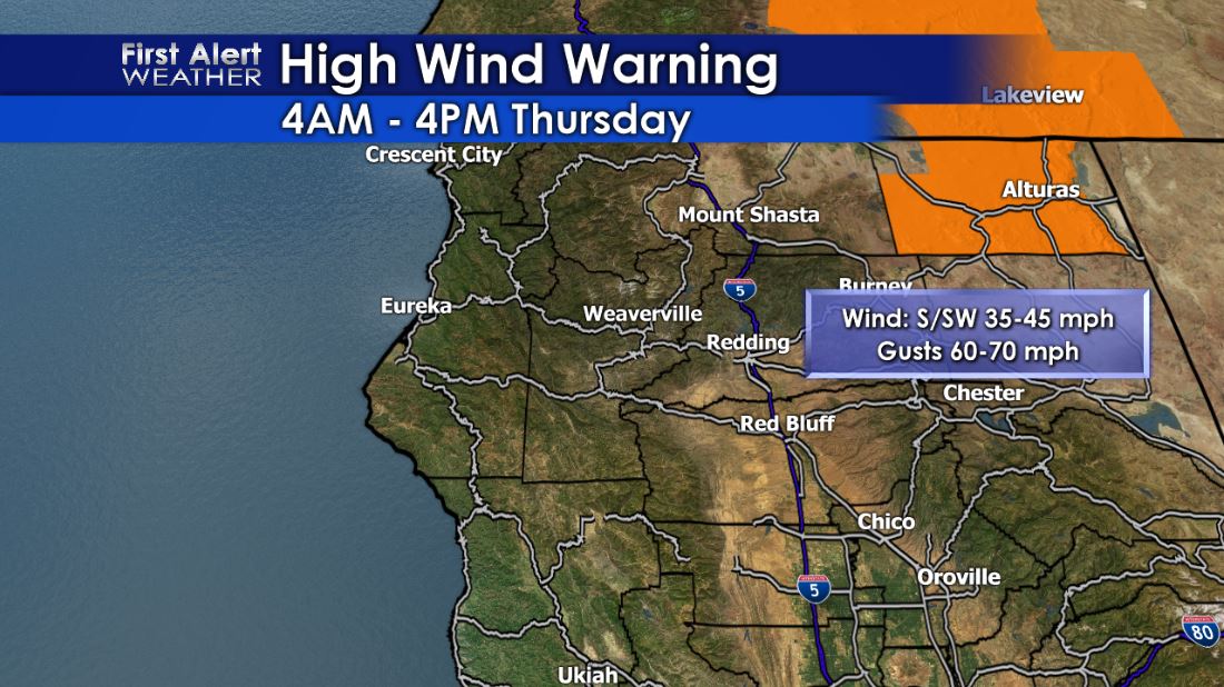 jlinderwx's tweet image. High Wind Warning and Wind Advisory for parts of #Modoc. Even the valley will see some breezy conditions tonight and tomorrow as the system moves through. #CAwx