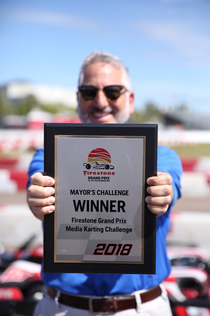 StPeteFL's tweet photo. JUST IN: Mayor @Kriseman is still #undefeated in the @GPSTPETE #MayorsKartingChallenge. 🏁#EmbraceTheRace https://t.co/hiLUCooiqy