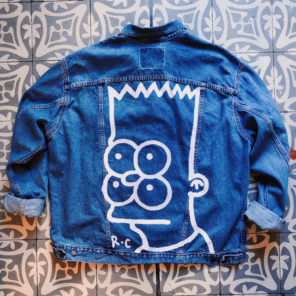 bart simpson denim jacket