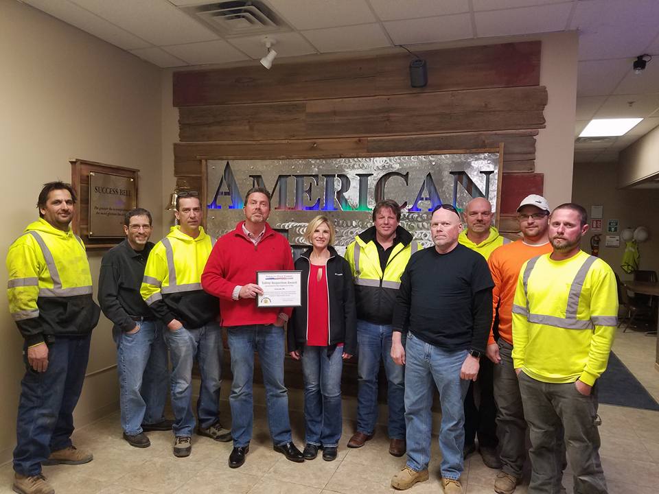 Nailed It! Our Lincoln branch passed our 2018 annual inspection with an A! Huge thanks to each and everyone of the employees for making this happen!! Being dedicated to a safe and efficient workplace always pays off!